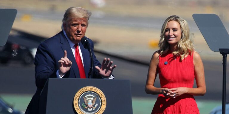 Trump Disowns Ex-Press Secretary After She Suggested DeSantis Is Closing in on Him