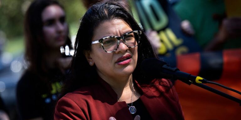 Rashida Tlaib Blasts Biden for ‘Your War’ After Gaza Hospital Strike