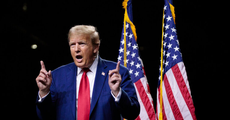 Trump Defends 6 Republicans Charged in Scheme to Overturn His 2020 Loss