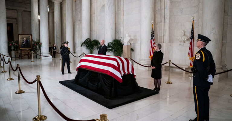 Justice O’Connor, the First Woman on the Supreme Court, Lies in Repose