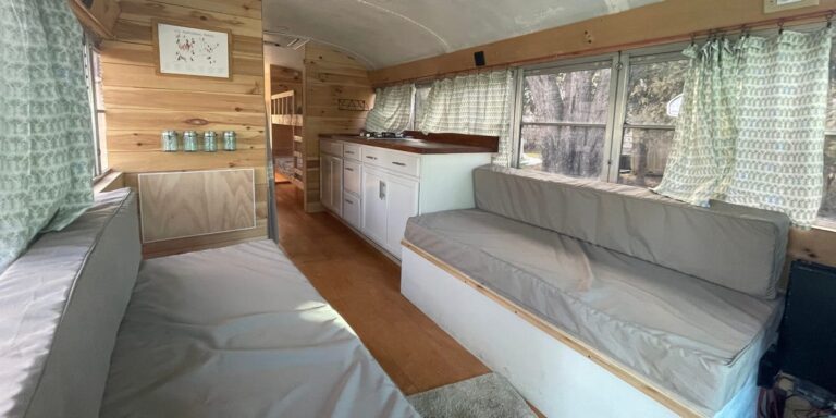 Couple Turned School Bus Into Apartment to Travel US + Photos